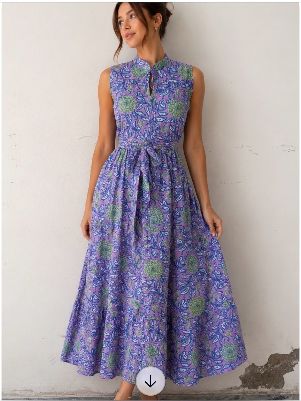 Brand New Hand Block Printed Indian Cotton Dress